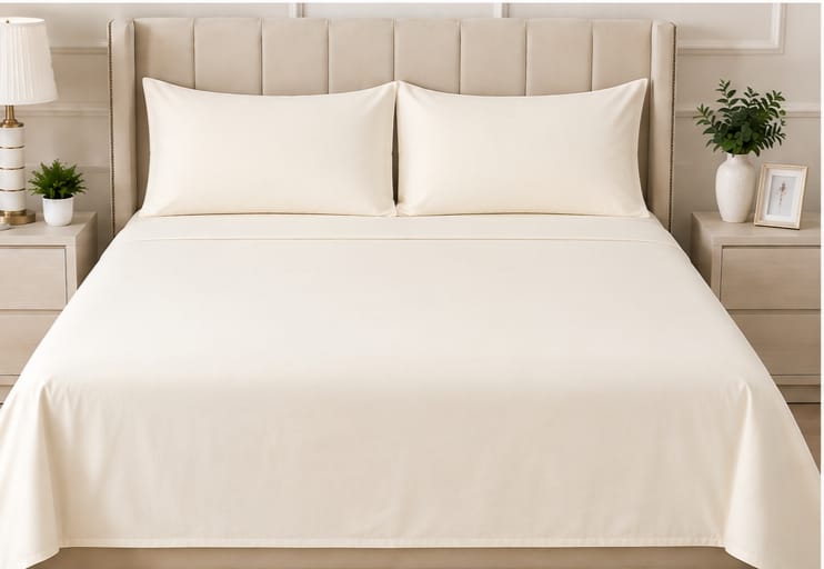 Plain Cotton bed sheet