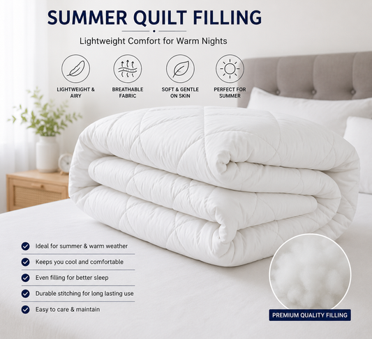 Premium Winter Quilt Filling – Lightweight, Soft & Breathable