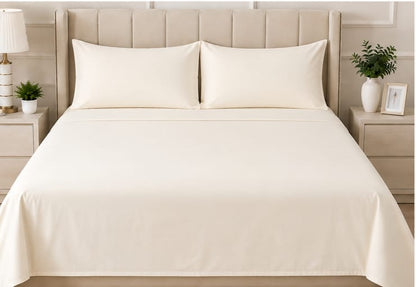 Lime ten Plain Bedsheet Set with 2 Matching Pillow Covers – Soft & Elegant Bedding