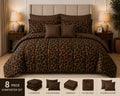 8-Piece Leopard Print Comforter Set
