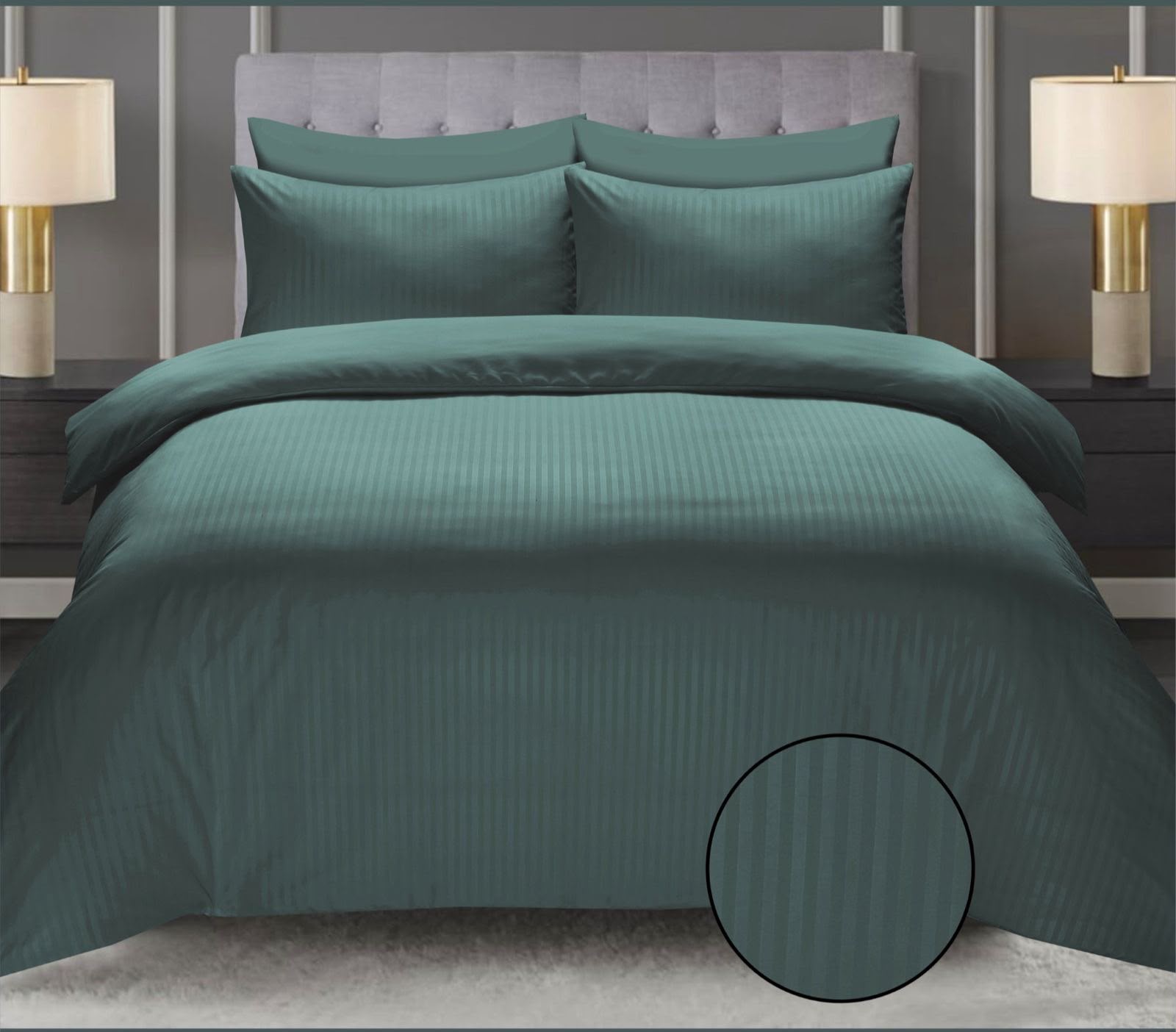 Luxury  Stripe Bed Sheet Set – Soft, Hotel Collection, Wrinkle-Resistant (2 Pillow Covers Included)