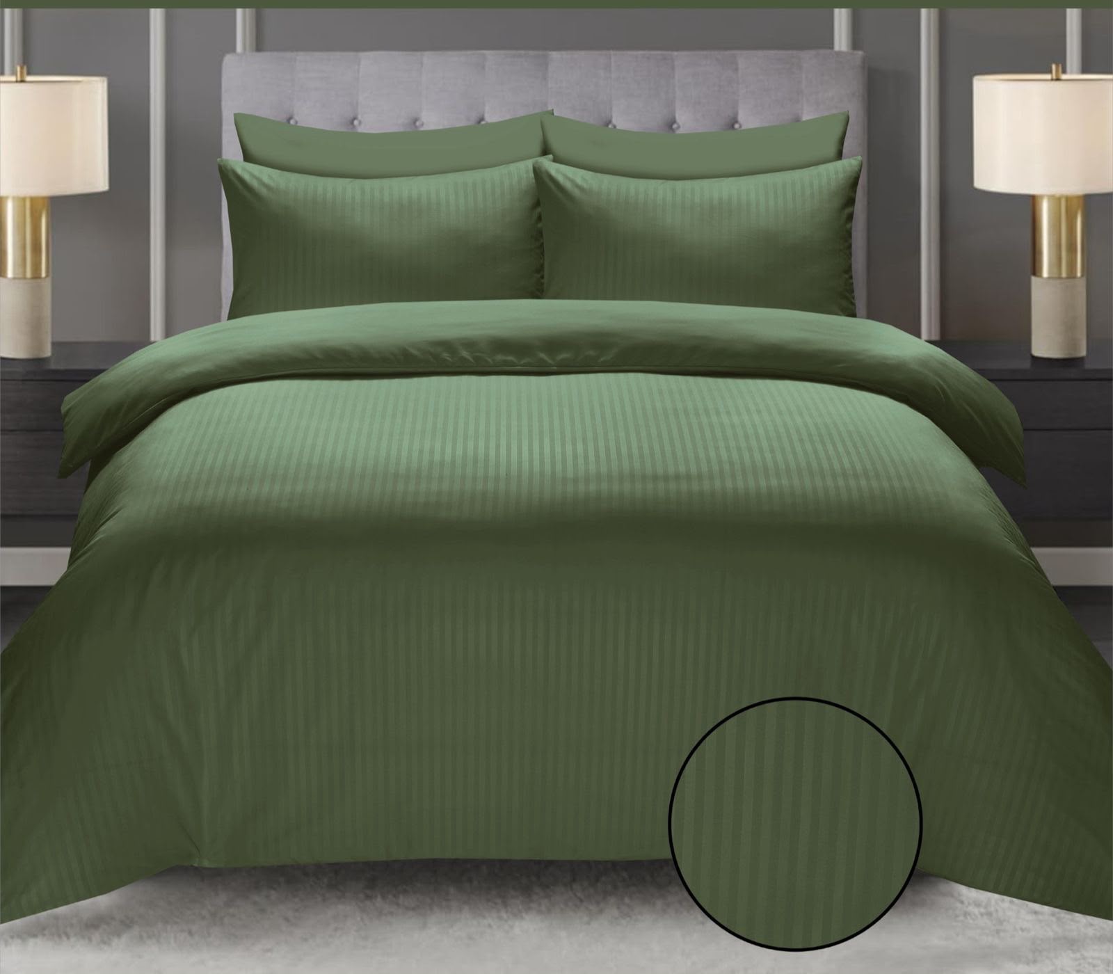Luxury  Stripe Bed Sheet Set – Soft, Hotel Collection, Wrinkle-Resistant (2 Pillow Covers Included)
