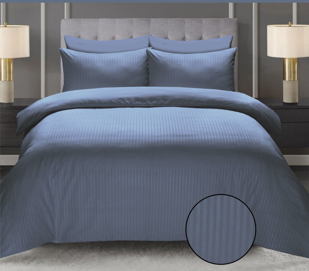 Luxury  Stripe Bed Sheet Set – Soft, Hotel Collection, Wrinkle-Resistant (2 Pillow Covers Included)