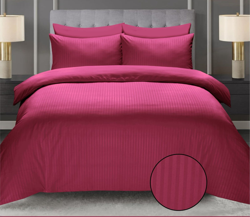 Luxury  Stripe Bed Sheet Set – Soft, Hotel Collection, Wrinkle-Resistant (2 Pillow Covers Included)