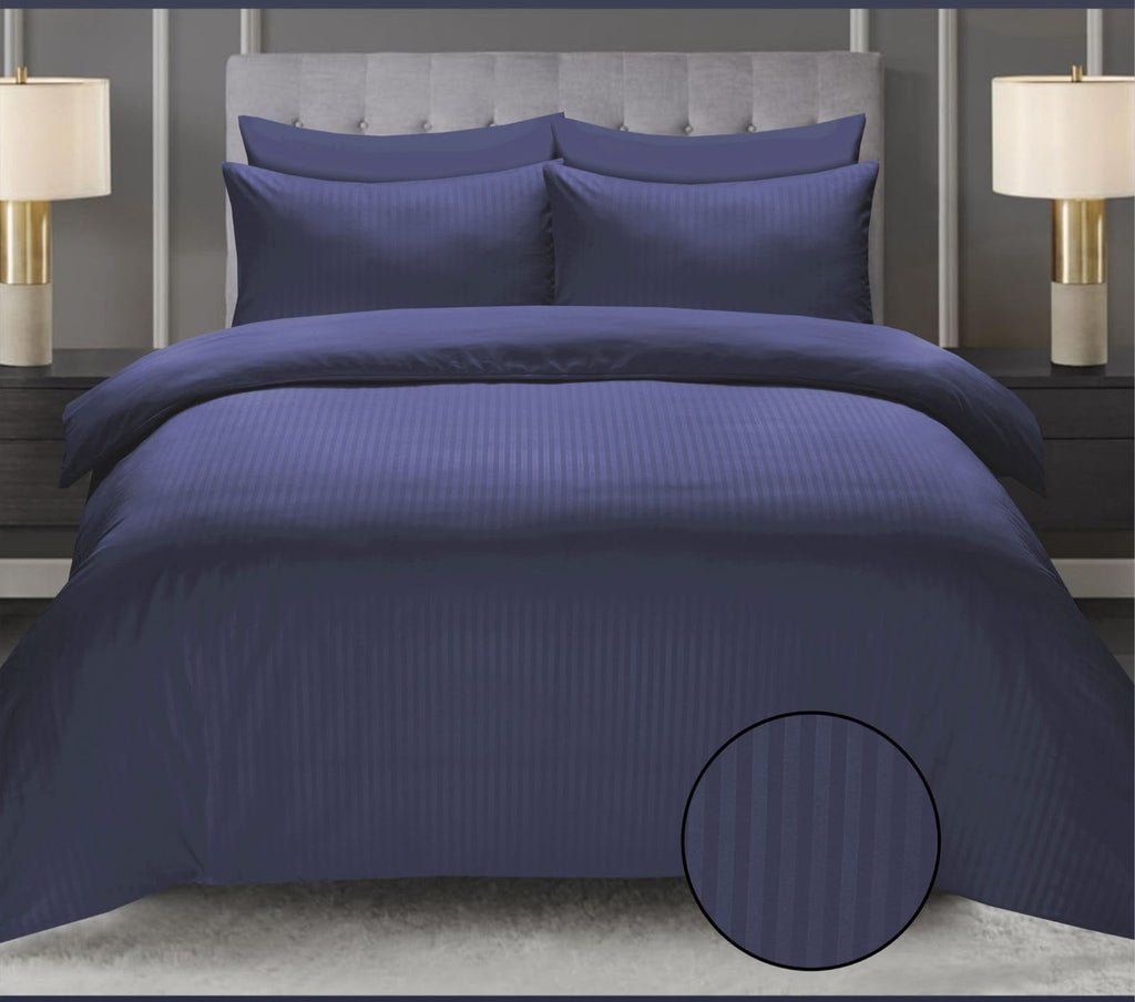 Luxury  Stripe Bed Sheet Set – Soft, Hotel Collection, Wrinkle-Resistant (2 Pillow Covers Included)