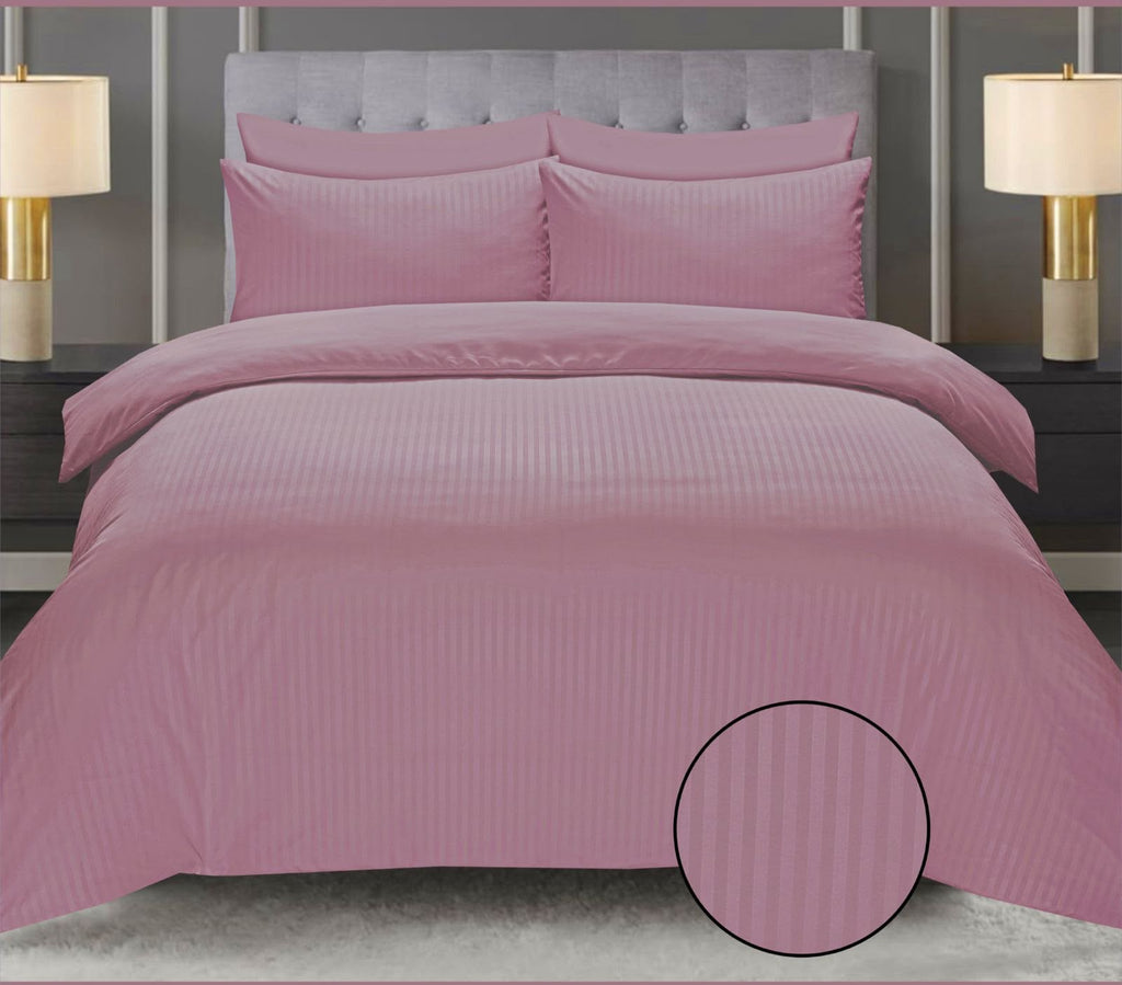 Luxury  Stripe Bed Sheet Set – Soft, Hotel Collection, Wrinkle-Resistant (2 Pillow Covers Included)
