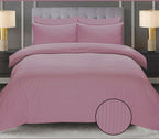 Luxury  Stripe Bed Sheet Set – Soft, Hotel Collection, Wrinkle-Resistant (2 Pillow Covers Included)