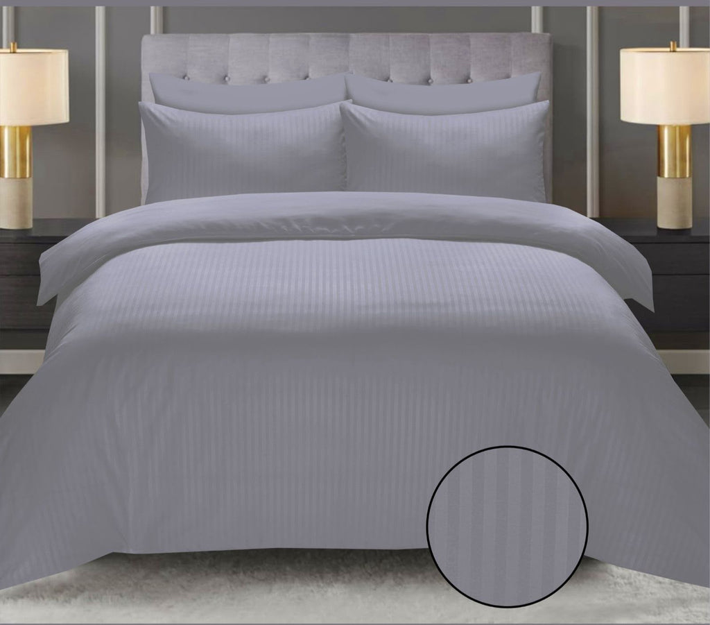Luxury  Stripe Bed Sheet Set – Soft, Hotel Collection, Wrinkle-Resistant (2 Pillow Covers Included)