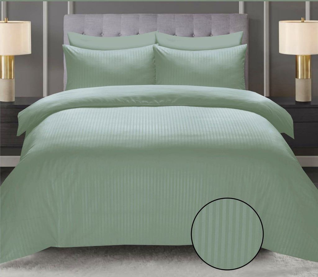 Luxury  Stripe Bed Sheet Set – Soft, Hotel Collection, Wrinkle-Resistant (2 Pillow Covers Included)