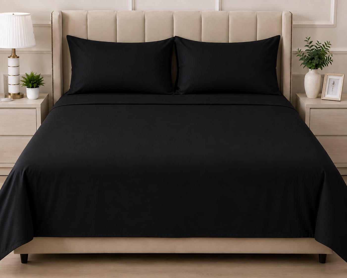 Lime ten Plain Bedsheet Set with 2 Matching Pillow Covers – Soft & Elegant Bedding