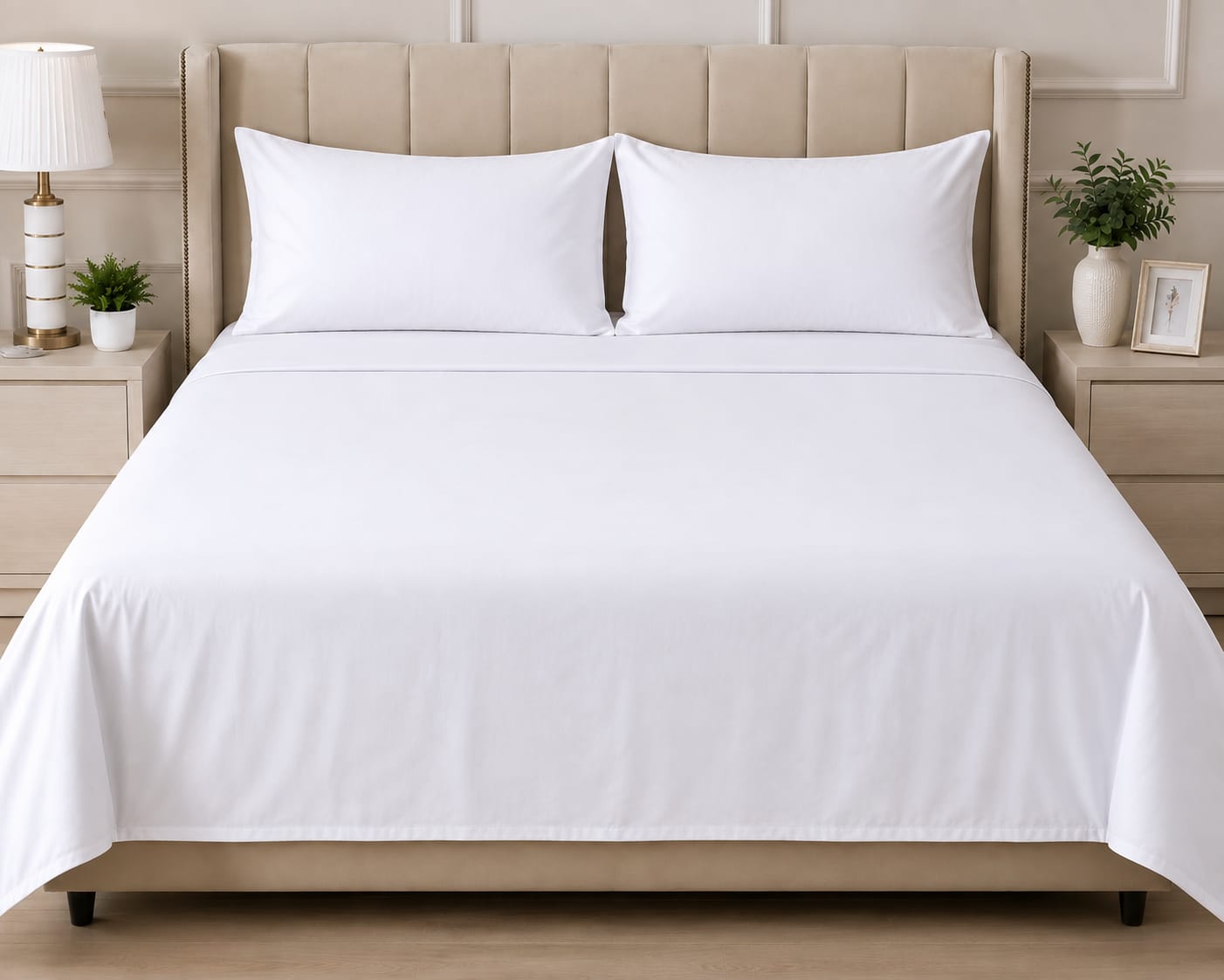 Lime ten Plain Bedsheet Set with 2 Matching Pillow Covers – Soft & Elegant Bedding