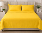 Lime ten Plain Bedsheet Set with 2 Matching Pillow Covers – Soft & Elegant Bedding